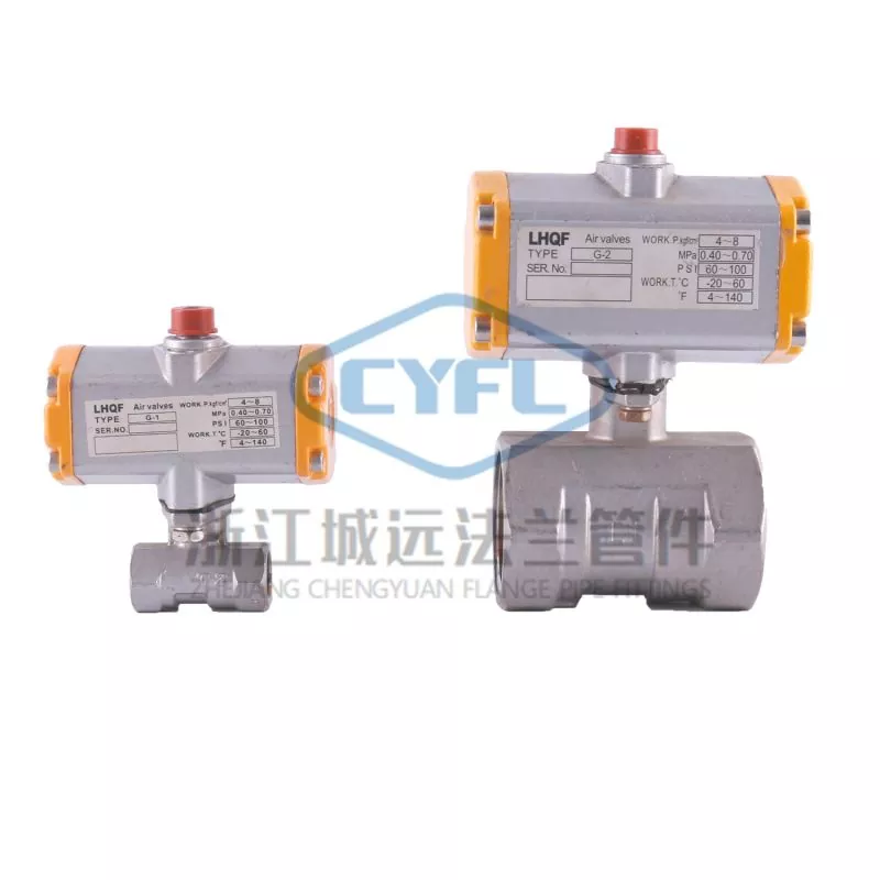 3 PC Pneumatic Ball Valves